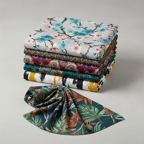 Polyester viskos tryckt fodertyg Polyester viskos tryckt fodertyg